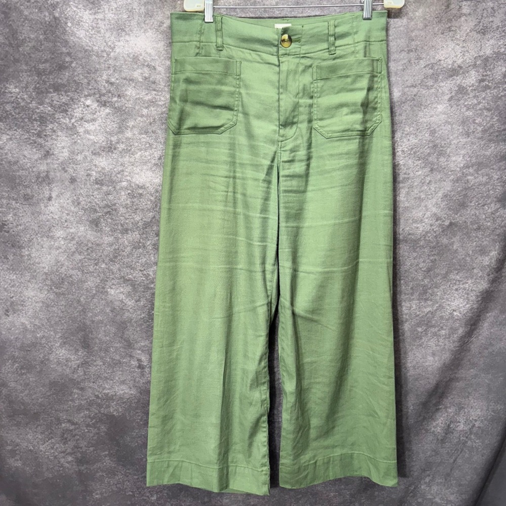 Maeve Wide Leg Pants in Light Green